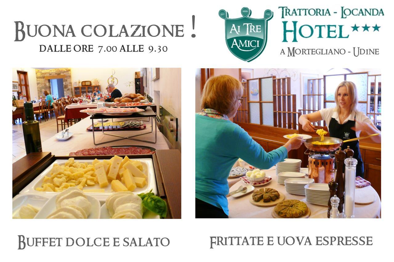 Trattoria Locanda Ai Tre Amici Mortegliano Экстерьер фото
